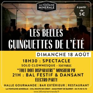 LA GUINGUETTE ÉLECTRO DU DIMANCHE 18 AOÛT 2024